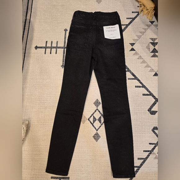 NWT GOOD American WAIST SKINNY JEANS $139 black 00-4 Inseam 29" denim - Picture 9 of 13